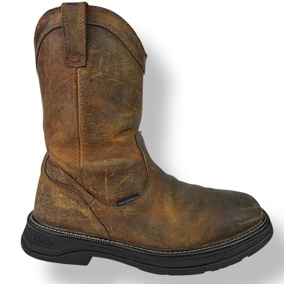 Ridgecut YMF-2201 Rancher Boots Work Wellington Waterproof Brown Leather 10.5 M - Picture 3 of 11